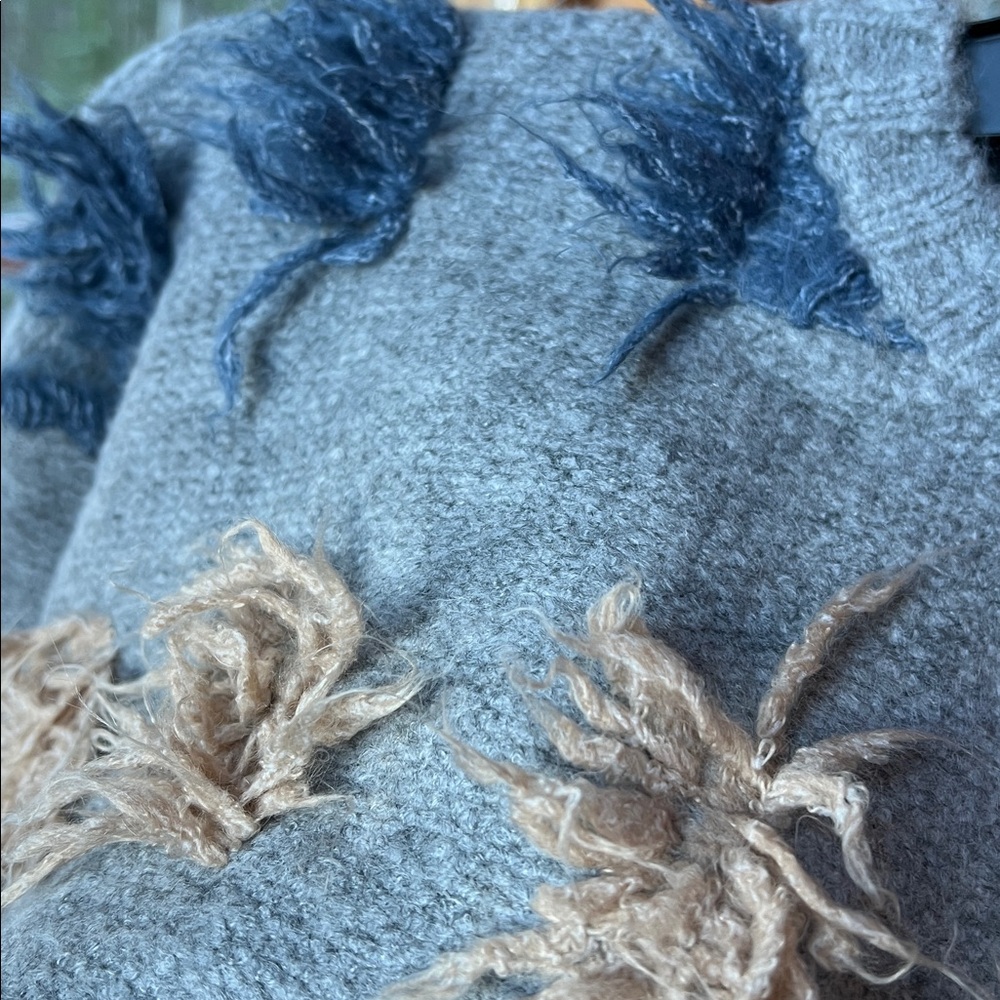 THML Gray and Blue Textured Sweater - Picture 4 of 5
